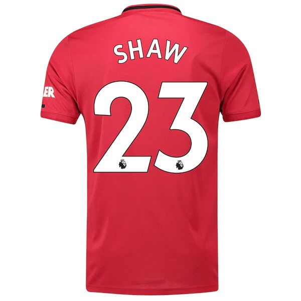 Camiseta Manchester United NO.23 Shaw Primera equipación 2019-2020 Rojo